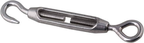 BQLZR M4 Stainless Steel 304 Hook & Eye Turnbuckle Wire Rope Tension Pack of 5