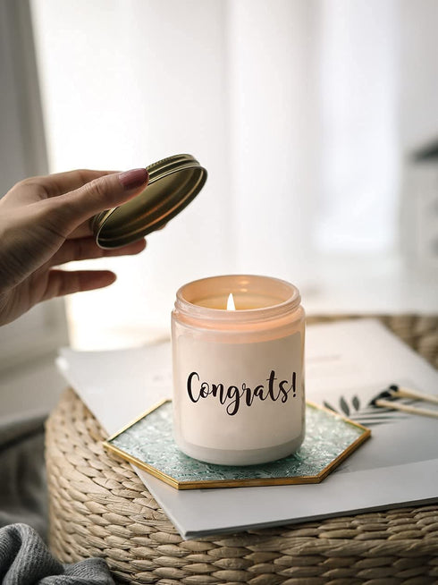 Congratulations Gift for New Job, Congrats on Promotion Gift?Graduation Present for Grads, Friend, Coworker, Scented Soy Candles for Home