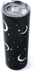 Insulated 20oz Stainless Steel Skinny Tumbler with Splashproof Lid - Vacuum Double Wall Rubber Sealed Tumblers Travel Coffee Cup Simple Modern Kitchen Decor Mug Gifts For Women Reusable Thermos 570ml