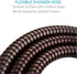 TRIPHIL Kink-free Shower Hoses Extra-long for Handheld Showerhead Hose Replacement Flexible Metal Shower Tube Extension Anti-twist 2 Brass Connectors Stainless Steel Sleeve Oil Rubbed Bronze 79 Inch