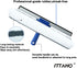ITTAHO All Purpose Window Squeegee, with 58" Stainless Steel Long Handle and 2 Pcs Microfiber Scrubber Sleeve, 12" Squeegee for Window Cleaning, Car Window, Hard-to-Reach Areas Cleaning Tool