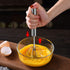Eggbeater, Semi-Automatic Manual Eggbeater, Stainless Steel Semi-automatic Rotary Eggbeater, Hand-Push Rotary Mixer, Semi-Automatic Eggbeater Use to Eggs, Flour, Milk, Cream and Coffee 3 Pack