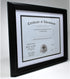 Lawrence Frames Dual Use 11 by 14-Inch Certificate Picture Frame with Double Bevel Cut Matting for 8.5 by 11-Inch Document, Black