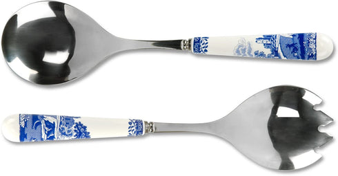 Spode Blue Italian Set of 2 Salad Servers