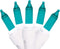 Brite Star 100 Count Mini String to String Lights, White Wire, Teal