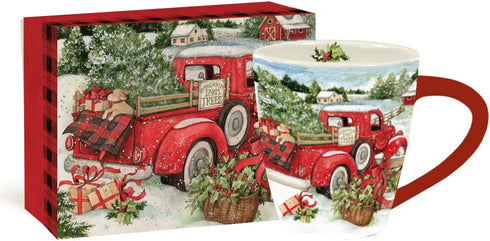 Lang Snowy Truck Caf© Mug , 17 oz, Multi