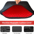 Gel Seat Cushion Double Thick Gel Support Cushions, Breathable Honeycomb Chair Mats Wheelchair Pads for Back Pain, Tailbone, Coccyx, Pressure Sores and Sciatica Relief (Red)