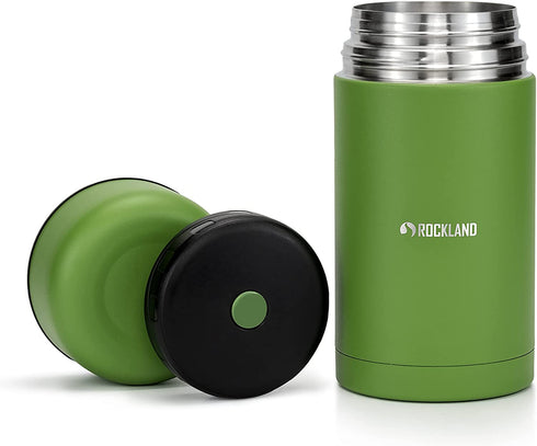 Thermos for Hot Food ROCKLAND COMET Vacuum Insulated Lunch Container Stainless Steel Lunch Box Easy to clean Wide Mouth Food Jar 3 Different Capacities 1000 ml / 33.8 Oz, GREEN)