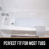 Gorilla Grip Patented Bath Tub and Shower Mat 35x16, Machine Washable, Extra Large Bathtub Mats with Drain Holes and Suction Cups to Keep Floor Clean, Soft on Feet, Bathroom Accessories, Yellow Opaque