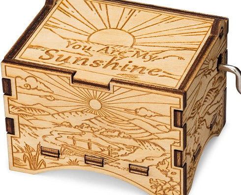 TheLaser'sEdge, You are My Sunshine, Personalizable Music Box, Laser Engraved Wood (Artistic Standard)
