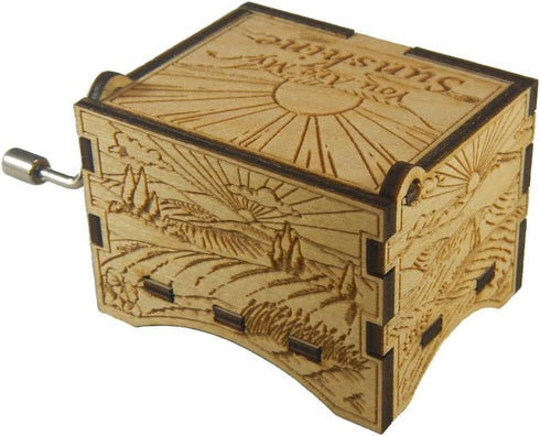 TheLaser'sEdge, You are My Sunshine, Personalizable Music Box, Laser Engraved Wood (Artistic Standard)