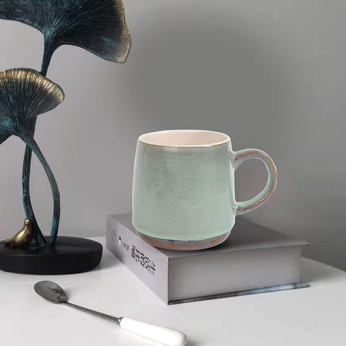 LMYFFF Large Ceramic Coffee Mug,21 Oz, Green Big Tea Cup for Office and Home, Dishwasher and Microwave Safe€¦