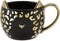Pinky Up Chloe Leopard Cat Mug, 12 Oz Coffee Cup, Tea Kettle Accessory, Ceramic Black with Metallic Leopard Finish