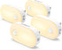 Motion Sensor Night Light Plug in, LYRIDZ Superior Bright 1-120LM Smart Nightlight Warm White LED Light with Stepless Adjustable Brightness for Bedroom, Kitchen, Stairs, Hallway, 4 Pack