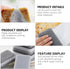 Hemoton 10pcs Kitchen Sponges for Dishes Scrub Sponges Dual-Sided Dishwashing Sponges for Kitchen (Grey)