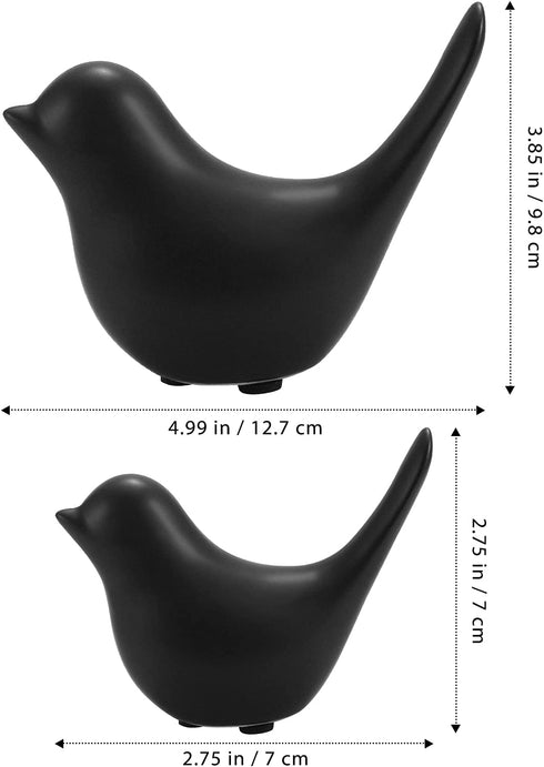 BESPORTBLE Ceramic Bird Figurines Modern Minimalist Animal Figurines Love Birds Decor Home Office Desktop Display Decor