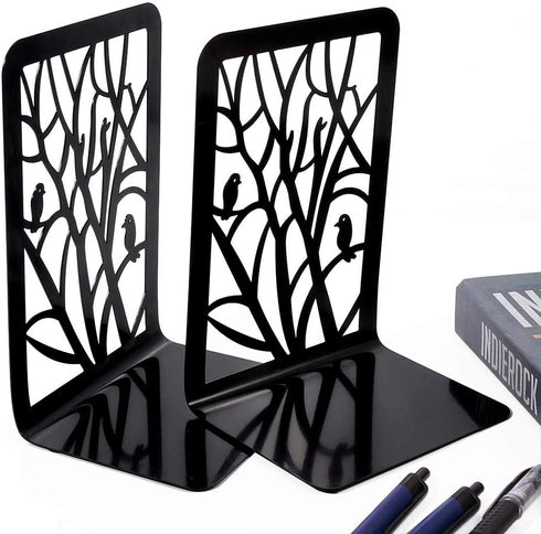 Book Ends, Bookends, Book Ends for Shelves, 3Pair Non Skid Metal Heavy Duty Bookend for Heavy Books, Book Divider Decorative Holder, Abstract Art Design Book Stopper Supports for Office, Home