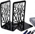 Book Ends, Bookends, Book Ends for Shelves, 3Pair Non Skid Metal Heavy Duty Bookend for Heavy Books, Book Divider Decorative Holder, Abstract Art Design Book Stopper Supports for Office, Home
