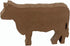 Parisloft Farm Fresh Wood Cow Shaped Sign Tabletop Decor, Carved Cow Statue Home Decor, Animal Sculpture Decorations