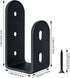 bamandan 2x4 Black Upgrade Security Door Barricade Brackets,Drop Open Bar Holder U Bracket for 2 by 4 Lumber,Apply to Door Reinforcement,Door Jammer,Tool Hanger,Shed,Garage,Gate(2 pcs)