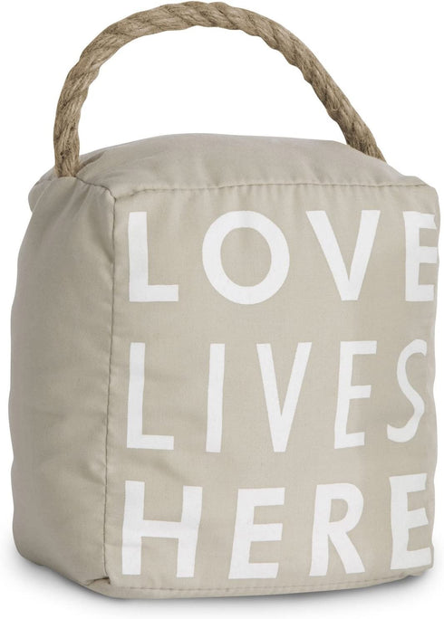 Pavilion Gift Company 72153 Love Lives Here Door Stopper, 5 by 6-Inch