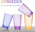 EggFoil Unbreakable Drinking Glasses, 5 Oz Plastic Tumblers Cups set of 6 in 3 Assorted Colors