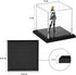 FEMELI Acrylic Display Case, Clear Box Cube Organizer Stand with Base, Assembled Countertop Showcase for Home Collections Action Figures Toys (4in)