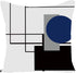 WILPROO Black Dark Blue Geometric Decorative Cushion Pillow Covers Set of 4 18" x 18" Modern Geometric Grey Black and Red Grid Stripe Decor Irregular with Hidden Zipper Home for Couch Bed