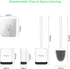Waretray Toilet Cleaning Brush and Holder Set, Flexer Bowl Under-Rim Brush Head with Silicone Bristles, Ventilated Quick-Drying Wall-Mounted Base
