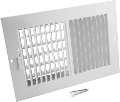 Accord ABSWWH2106 Sidewall/Ceiling Register with 2-Way Design, 10-Inch x 6-Inch(Duct Opening Measurements), White