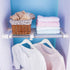 Hershii Closet Tension Shelf & Rod Expandable Metal Storage Rack Adjustable Organizer DIY Divider Separator for Cabinet Wardrobe Cupboard Kitchen Bathroom?15.74-23.62inches