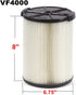 VF4000 Standard Filter for Wet/Dry Vacs Ridgide Vacs 5 Gallons and Larger Vacuum Cleaner, Replacement Vf4000 Filter -Pack of 1 PCS-NEW!