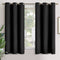 YoungsTex Black Blackout Curtains for Bedroom - Thermal Insulated with Grommet Top Room Darkening Noise Reducing Curtains for Living Room, 2 Panels, 42 x 63 Inch