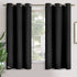 YoungsTex Black Blackout Curtains for Bedroom - Thermal Insulated with Grommet Top Room Darkening Noise Reducing Curtains for Living Room, 2 Panels, 42 x 63 Inch