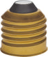 Houseables Fillable Light Bulb, Candy Container, Gold, Plastic, 100 ML, 1" W x 4.9" L, 24 Pack, 5.5 Oz, Clear, Fake Lightbulb, Jar for Drinking, Christmas Ornaments, Party Favors, Crafts, Decorations