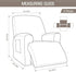 Recliner Cover 4-Pieces, TAOCOCO Recliner Stretch Sofa Slipcover Recliner Cover 1 Seater Couch Protector Soft Furniture Protector Covers with Elastic Chair Covers Jacquard Pattern (Dusty Grey)