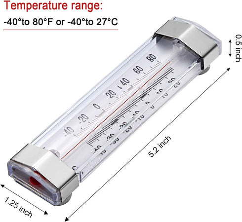GERUSEA 12 Pack Fridge Refrigerator Freezer Thermometer