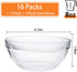 16 Pack 4 Inch Glass Ramekins Bowls, Farielyn-X Mini Glass Prep Dessert Bowls Small for Kitchen Prep, Dessert, Dips, and Candy Dishes or Nut Bowls