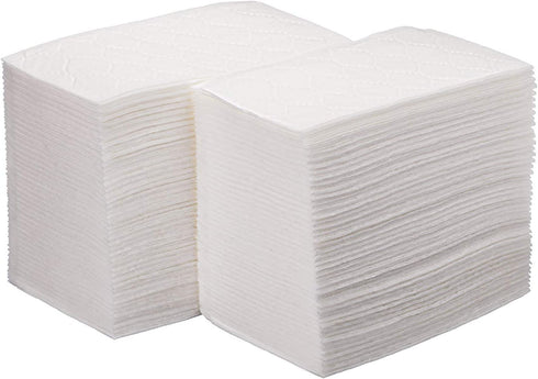 100 Count Luxury Linen Feel Disposable Guest Hand Towels in Bulk, Soft & Absorbent Cloth Like Paper Napkin for Bathroom, Kitchen, Weddings, Parties, Dinners or Events, White by eDayDeal