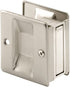 Prime-Line Products N 7238 Prime-Line Pocket Door Handle and Pull, 2-1/2 in L X 1-3/8 in W X 2-3/4 in D, Solid, Satin Nickel Plated, x x