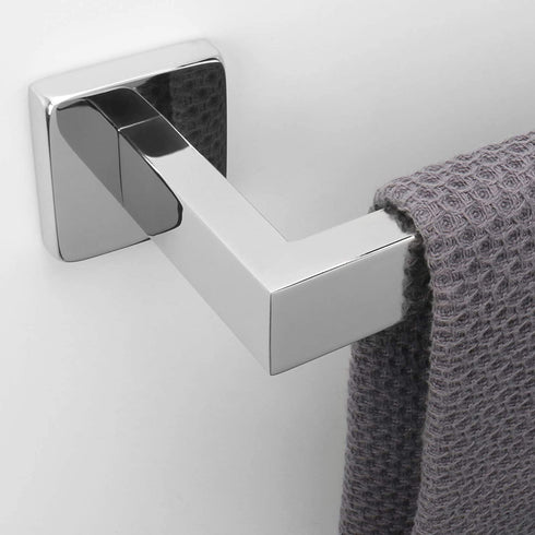 NearMoon Bathroom Towel Bar, Bath Accessories Premium Thicken Stainless Steel Square Shower Towel Rack for Bathroom, Towel Holder Wall Mounted (Chrome Finish, 12 Inch)