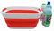 SAMMART 17.5L (4.6 Gallon) Small Collapsible/Foldable/Pop Up/Portable Washing Tub, Water Capacity 13.5L/3.5 Gallon (1, Red)