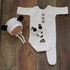 Baby Photography Outfits Boy Girl Panda Newborn Photo Outfit Infant Photo Shoot Crochet Props Picture Knit Romper Hat