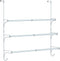 Auledio Adjustable Over The Door Triple Towel Rack with Hooks,Silver