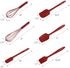 Rorence Silicone Utensil Set: Kitchen Utensil Set Baking Tools Set Includes Whisk Spatula Spoonula & Brush Set of 6 - Wine Red