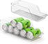 Soda Can Organizer for Refrigerator 2 Pack Can Organizer for Pantry, Freezer, Kitchen, Countertop, Cabinet -Clear Refrigerator Organizer Bins