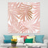 Yongto Tropical Rainforest Leaves Tapestry Wall Hanging Tropical Leaves Pink Exotic Leaf Tropic Banana Palm Floral Flower Wall Tapestry for Bedroom Living Room Tablecloth Dorm Decor 59.1x59.1 inches