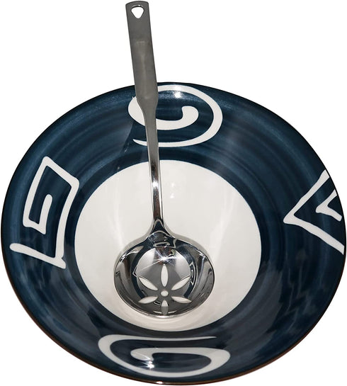 NAJMECHOY 2 Pieces Slotted Spoon and Soup Spoon 304 Stainless Steel Thicken , Serving Spoons, Mirror Finish