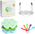 Silicone Egg Bites Molds for Instant Pot Accessories 6 Qt 8 Quart, Including Steamer Rack Trivet with Heat Resistant Handles, 5-Piece Measuring Spoons as Bonus, Sous Vide Egg Poachers