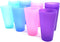 Unbreakable 32-ounce Plastic Restaurant-Style Beverage Tumblers Ice Tea Glasses | set of 12 in Coastal Colors